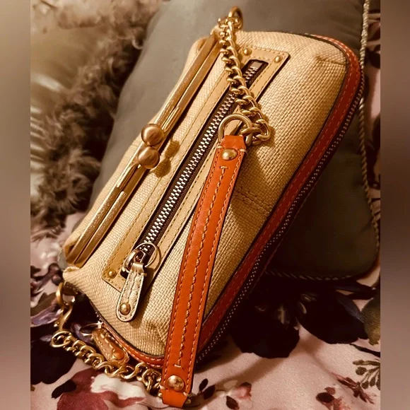 COACH Raffia & Leather Handbag - Picture 2 of 6